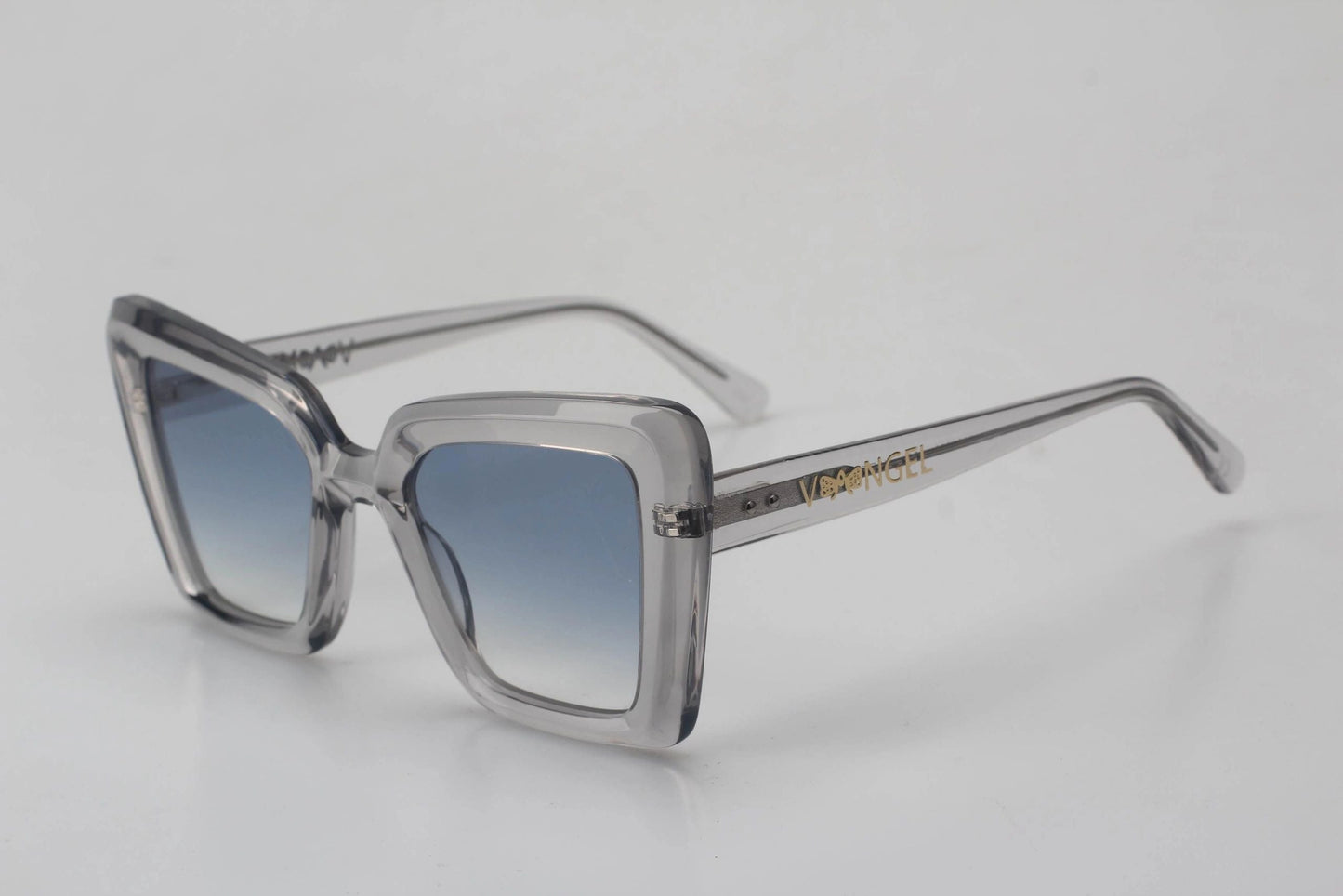 Shimmy Square Cat eye Sunglasses-Clear