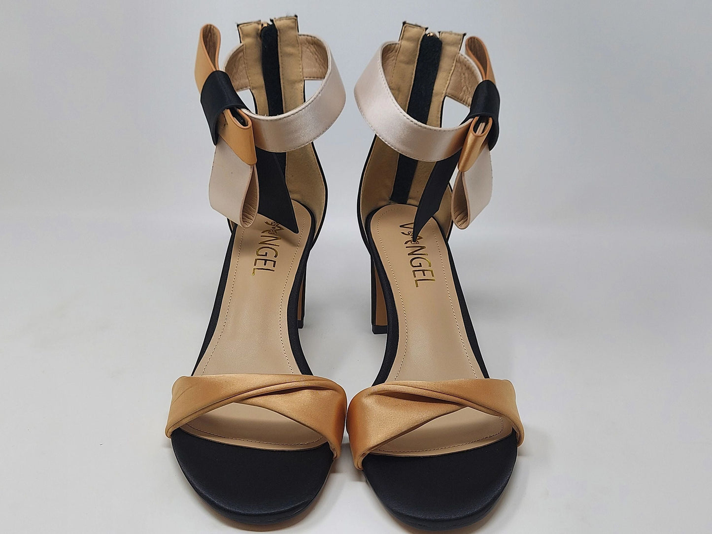 Zara Bow Sandals - Gold/Black/Pewter