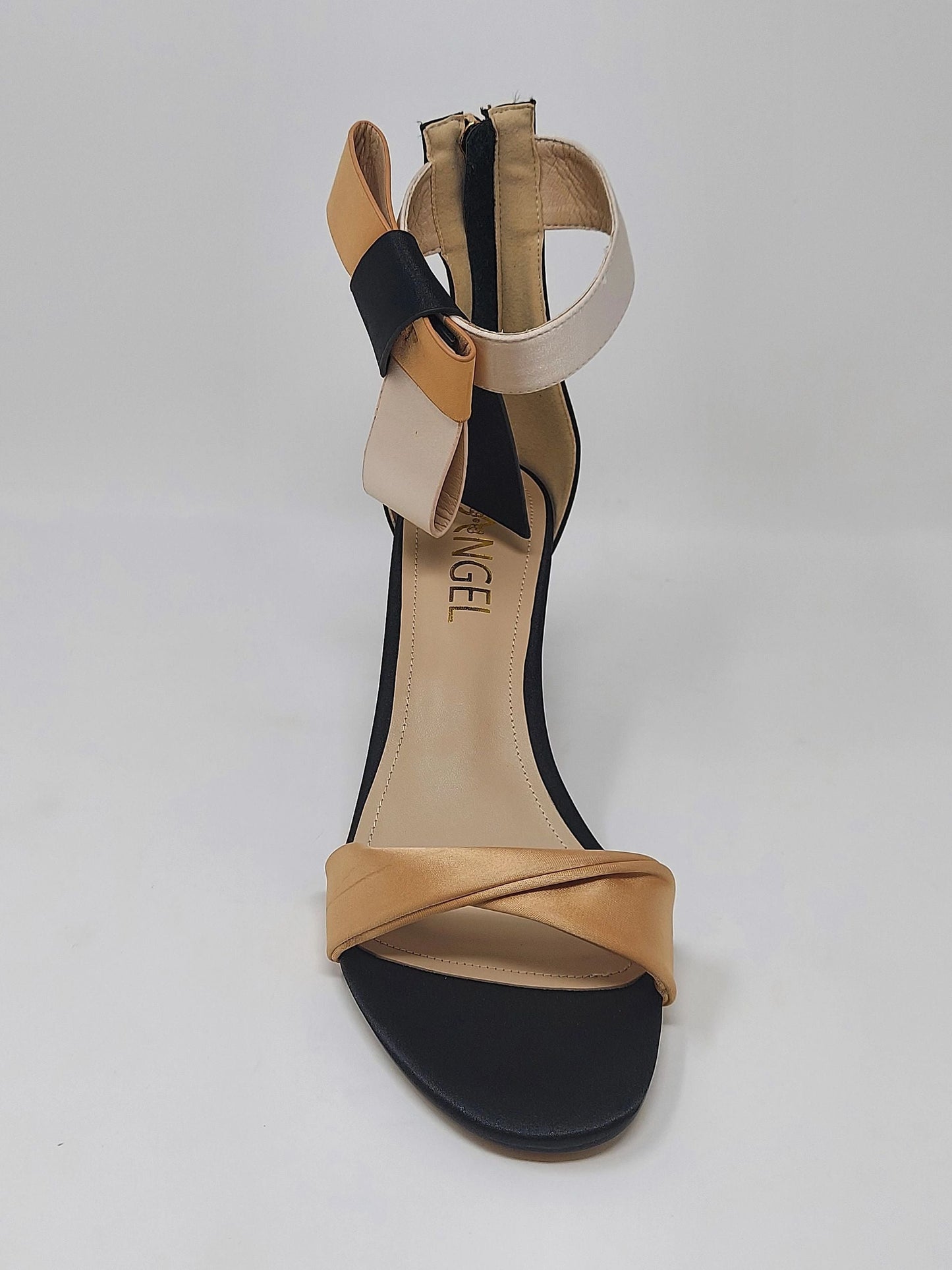 Zara Bow Sandals - Gold/Black/Pewter