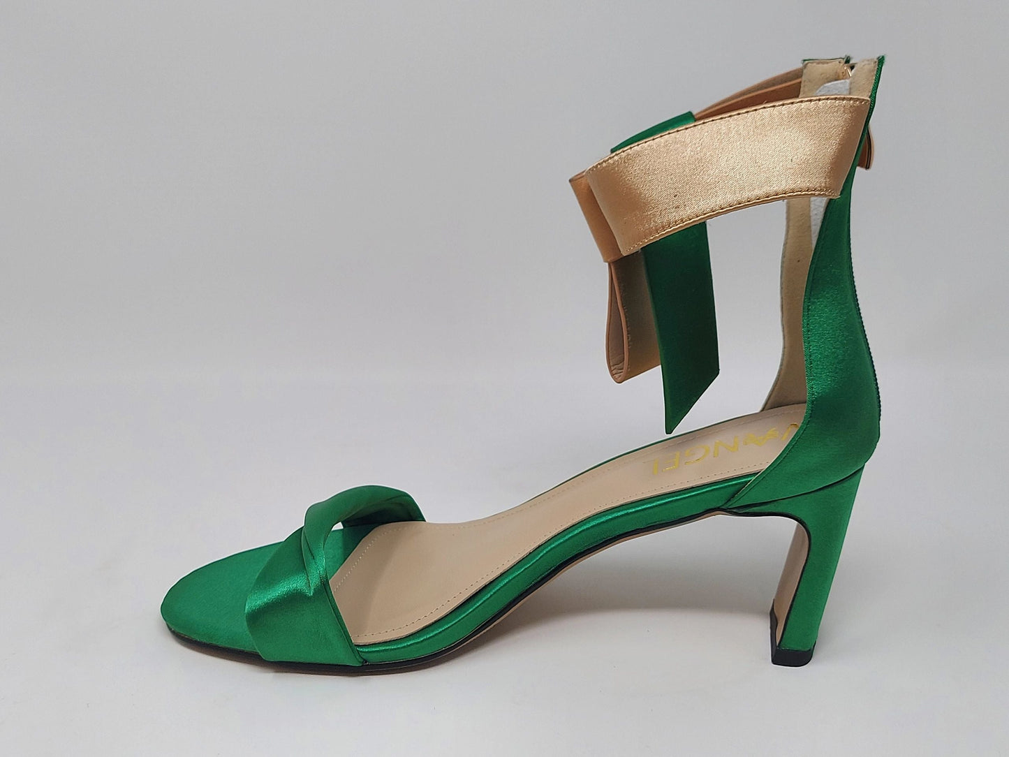 Zara Bow Sandals - Green/Gold