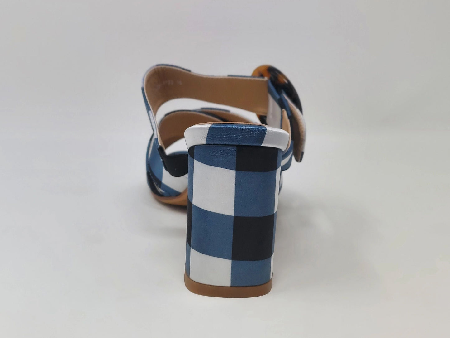 Nachi Strapped Mules - White/Black/Blue
