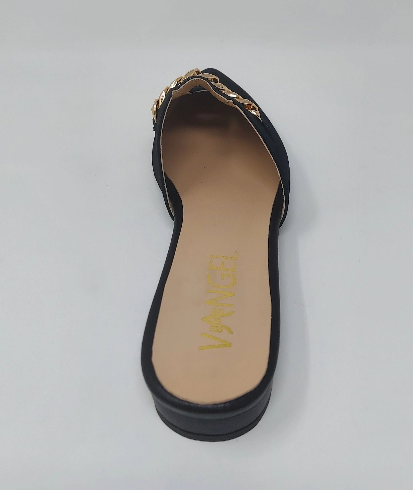 Zoey Pointed Toe Flat Mules - Black