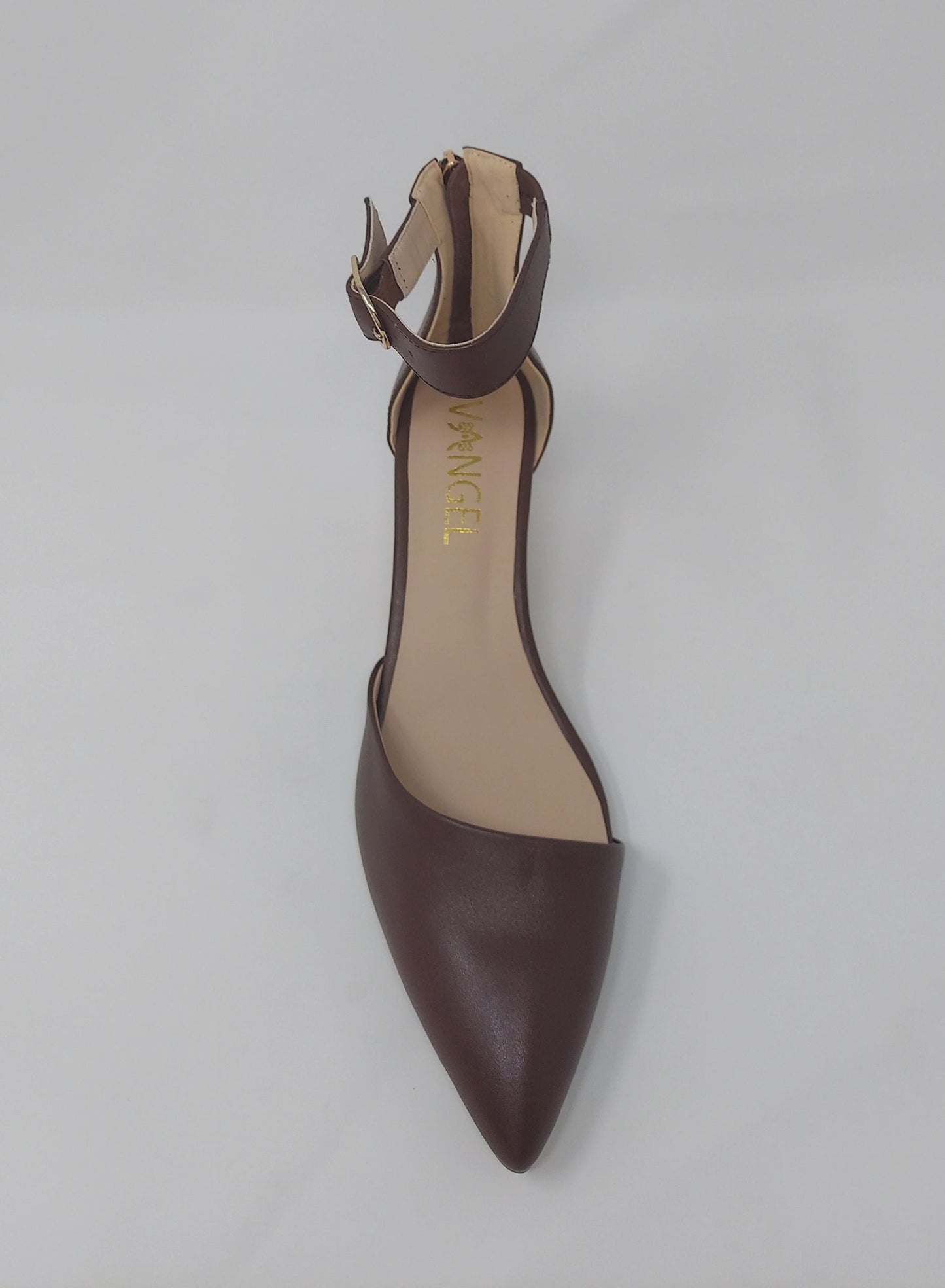 Leila Slanted Closed Toe Wedge - Chocolate Brown