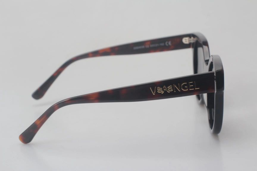 Oval Sunglasses With Patchwork-Dark Brown Tortoiseshell