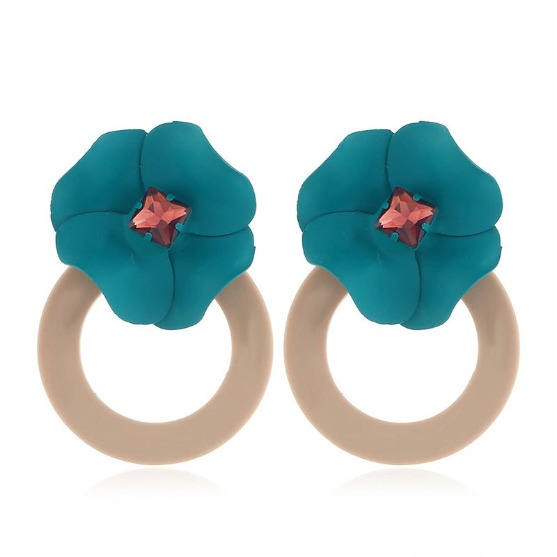Circular Flower Vintage Fashion Earrings- Multiple colors