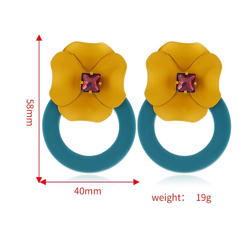 Circular Flower Vintage Fashion Earrings- Multiple colors