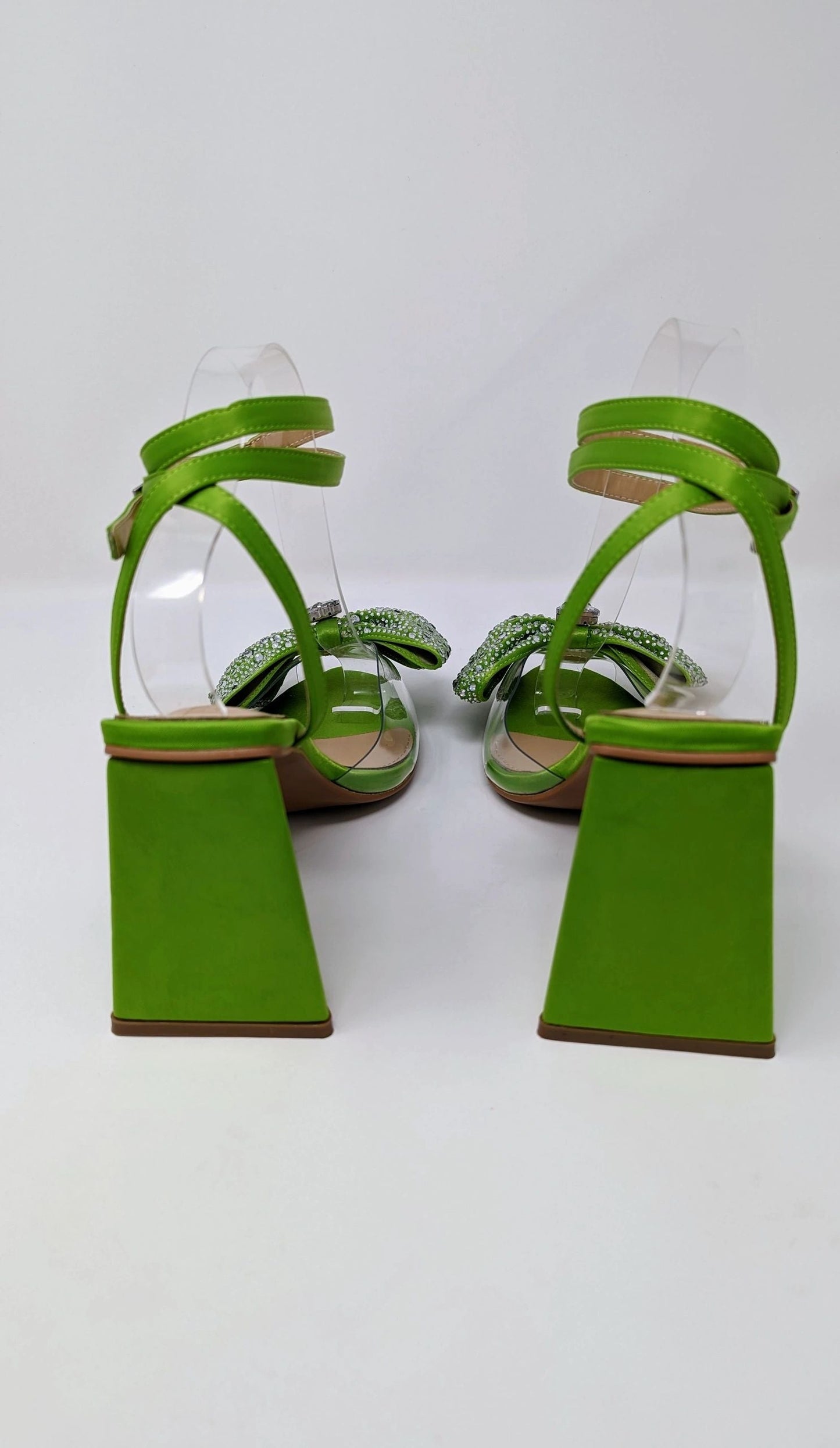Anya Sparkly Bow Sandals - Green