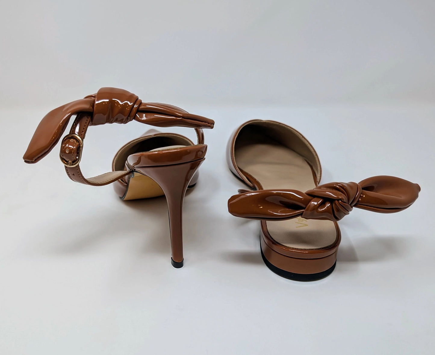 Ada Slingback Flat Pumps - Creamy Brown