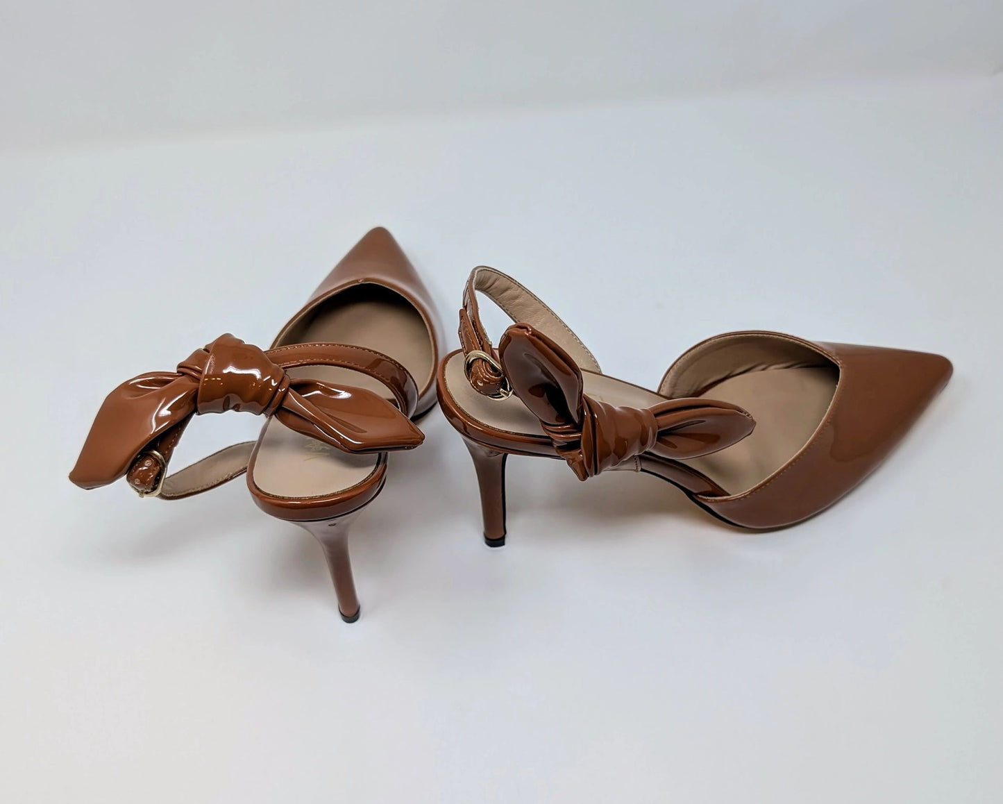 Ada Slingback High Heel Pumps - Creamy Brown