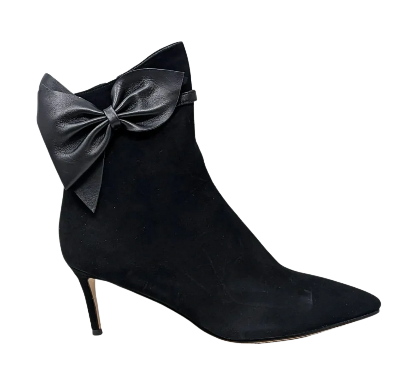Vangel Bow Ankle Booties - Black