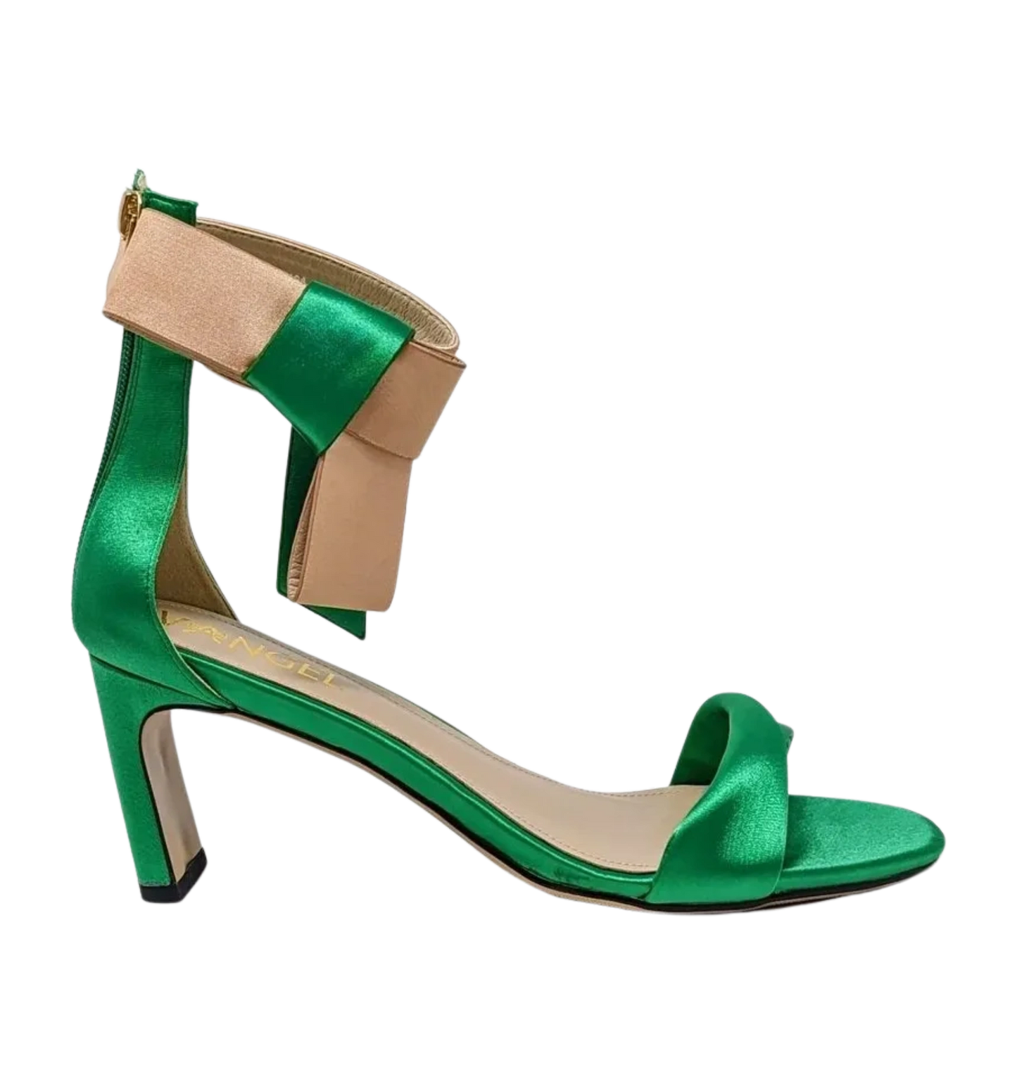 Zara Bow Sandals - Green/Gold