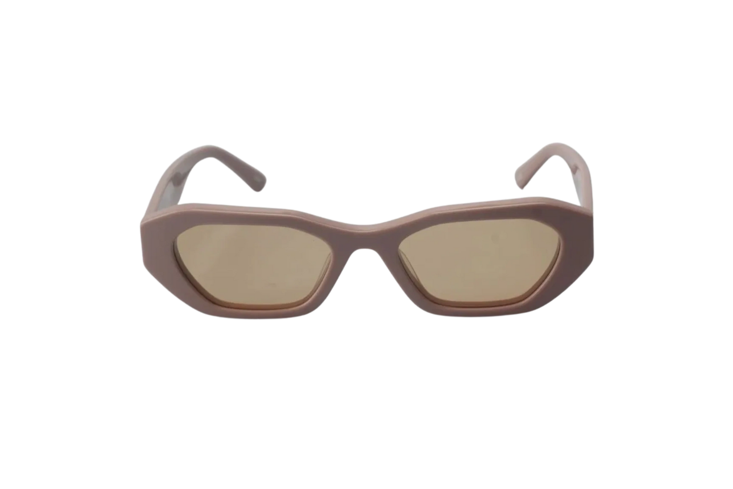 Irregular Small Frame Sunglasses-Tan