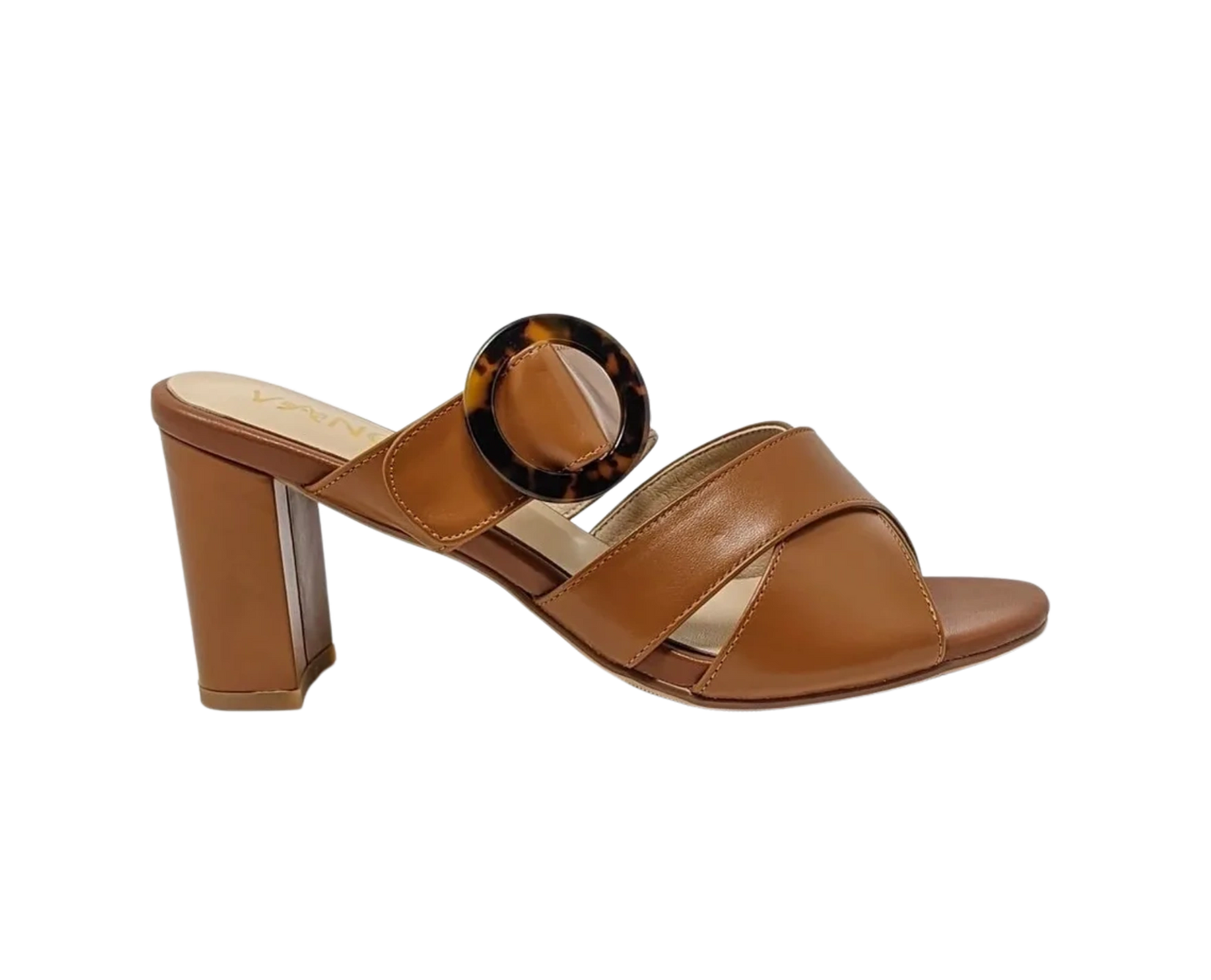 Nachi Strapped Mules - Brown