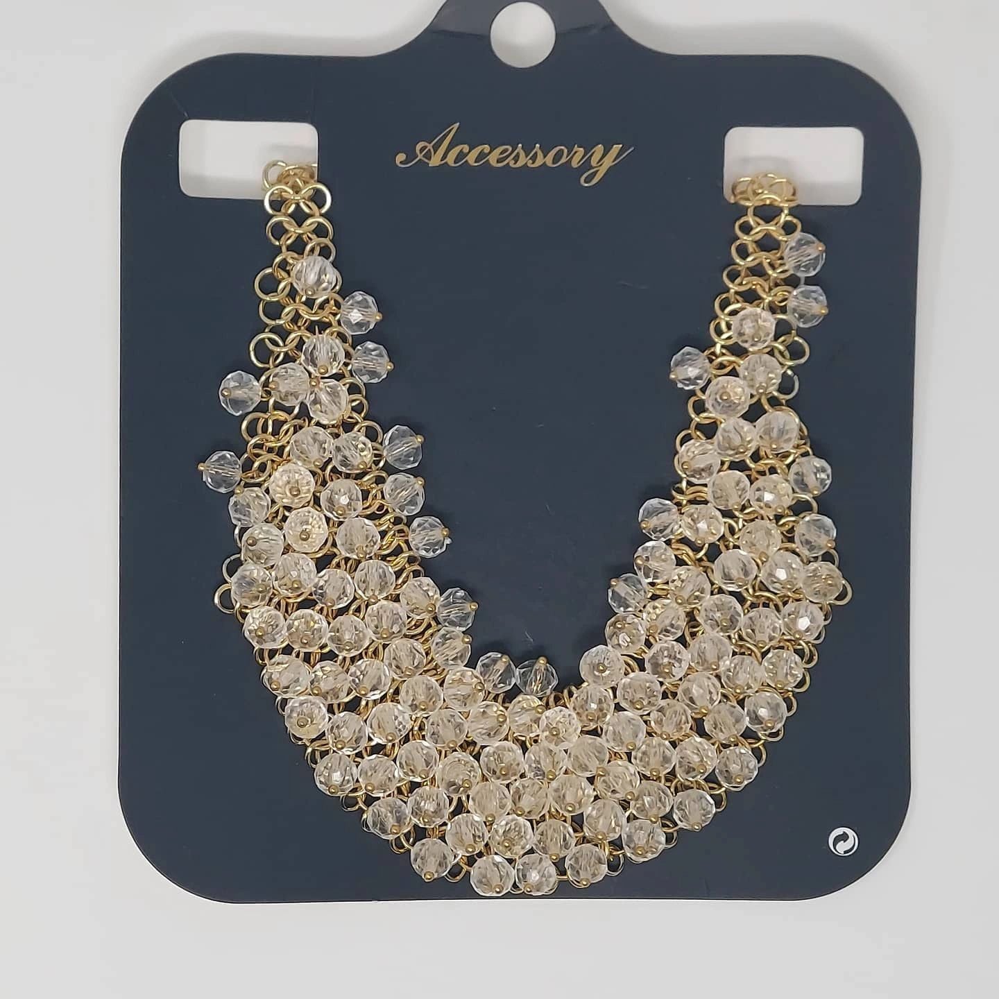 Handmade Beaded Necklace - Clear