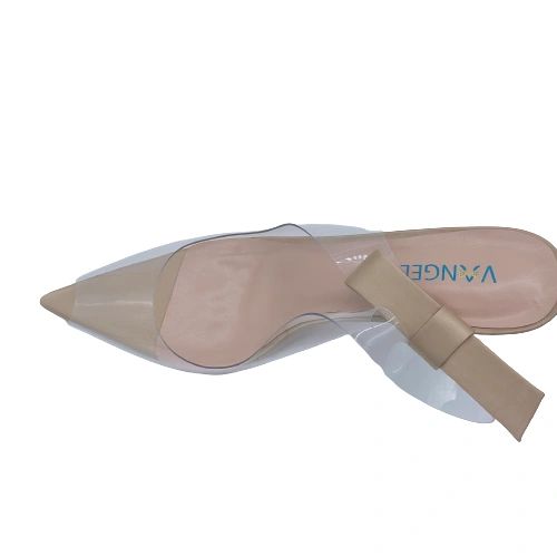 Vangel Clear Peep Toe Pumps - Gold