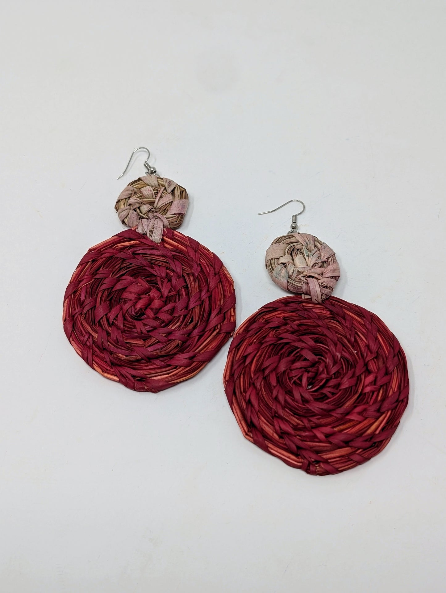 Zainab Circles Raffia Earrings