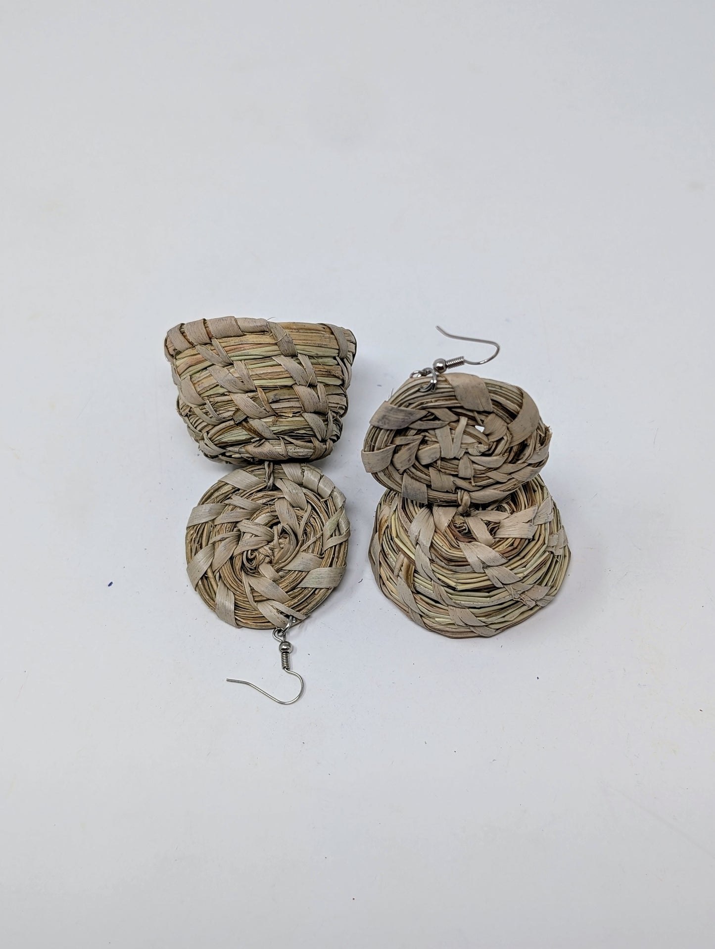 Zainab Basket Raffia Earrings