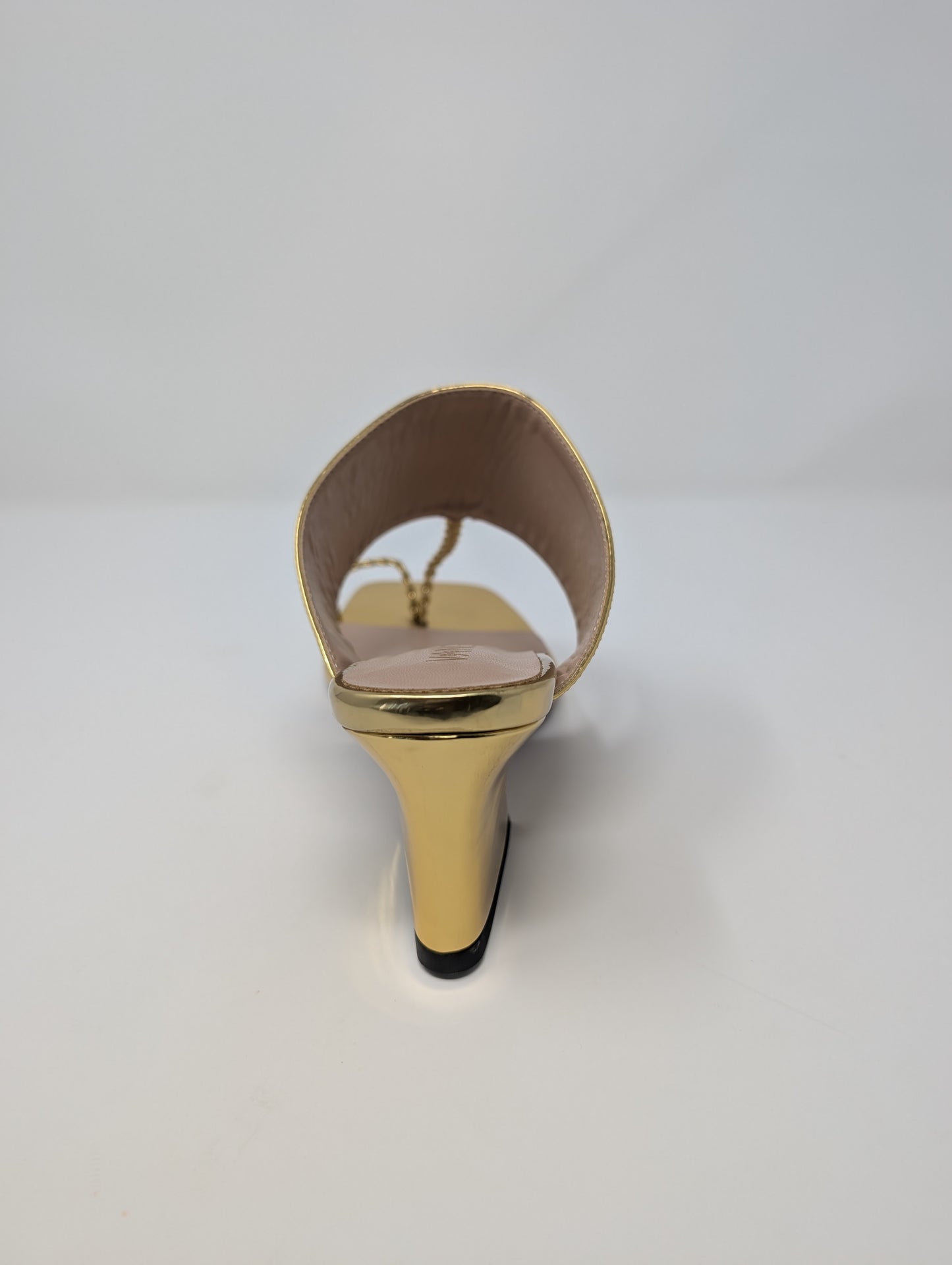 Zaynab Toe Ring T-Strap Mules- Gold