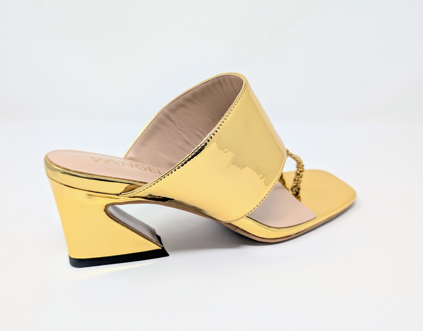 Zaynab Toe Ring T-Strap Mules- Gold
