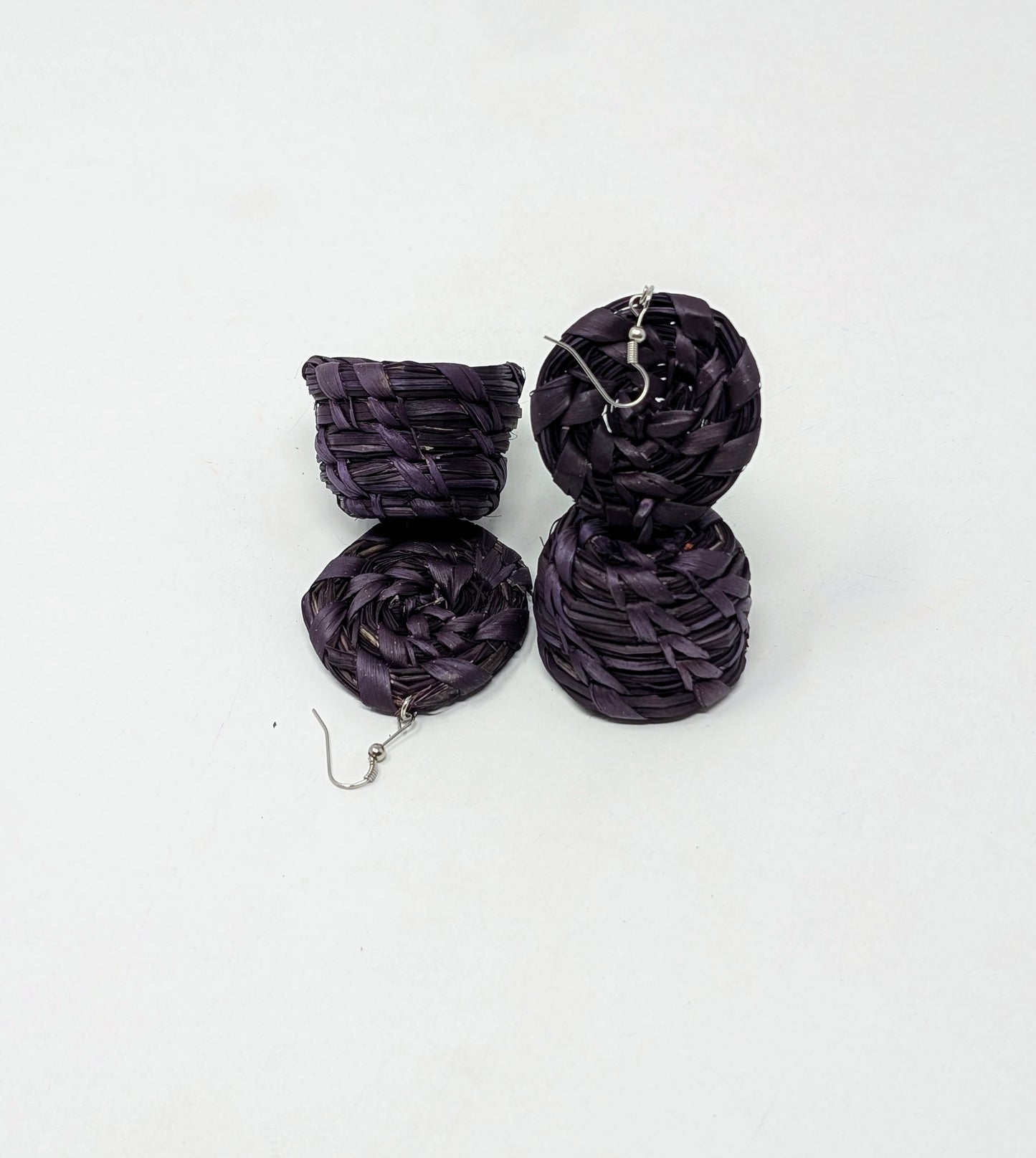 Zainab Basket Raffia Earrings