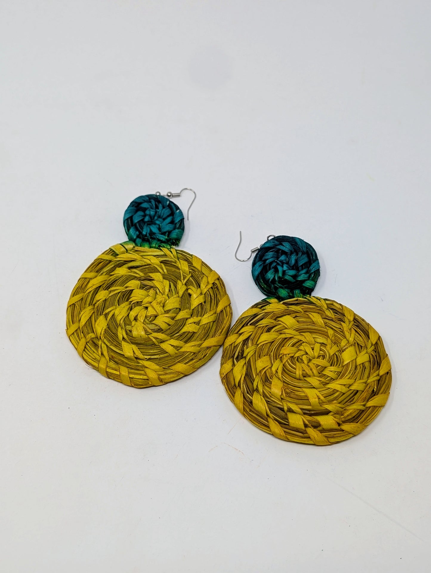 Zainab Circles Raffia Earrings