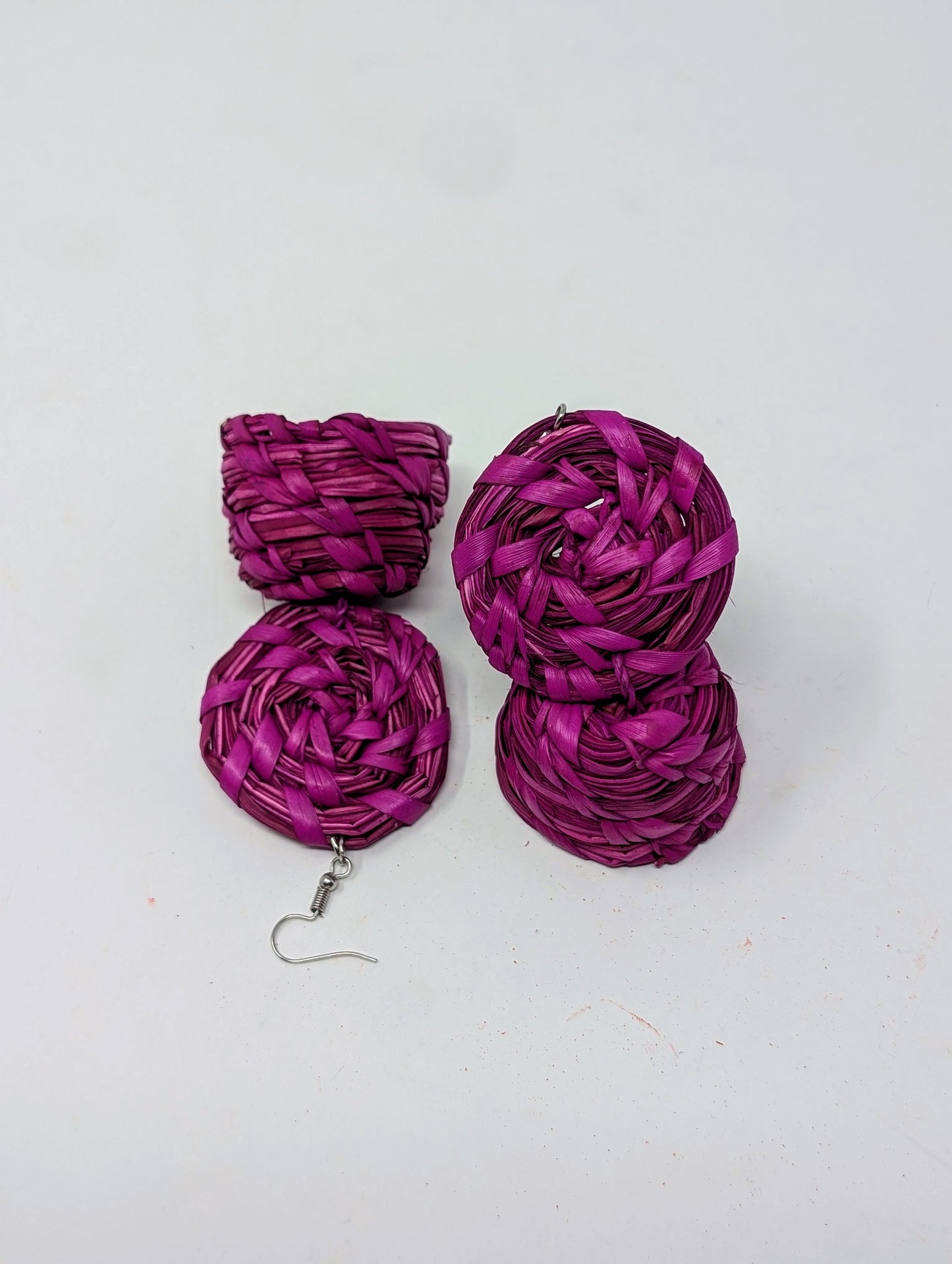 Zainab Basket Raffia Earrings
