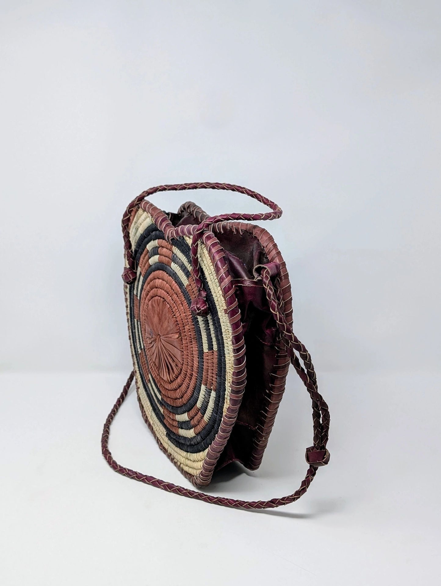 Heart Raffia/Leather Handbag - Multiple Colors