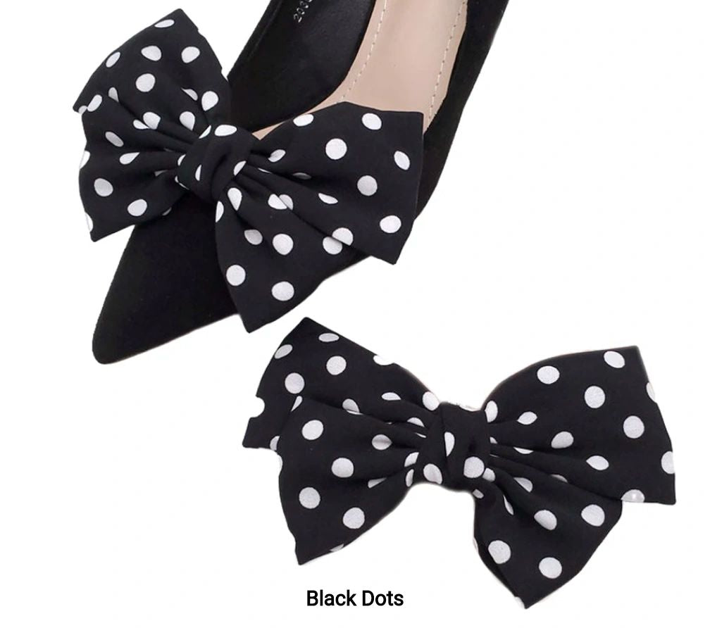 Satin Bow Shoe Clip