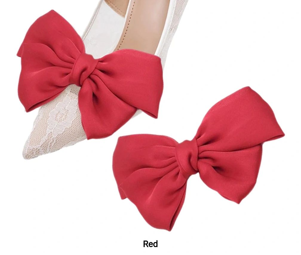 Satin Bow Shoe Clip
