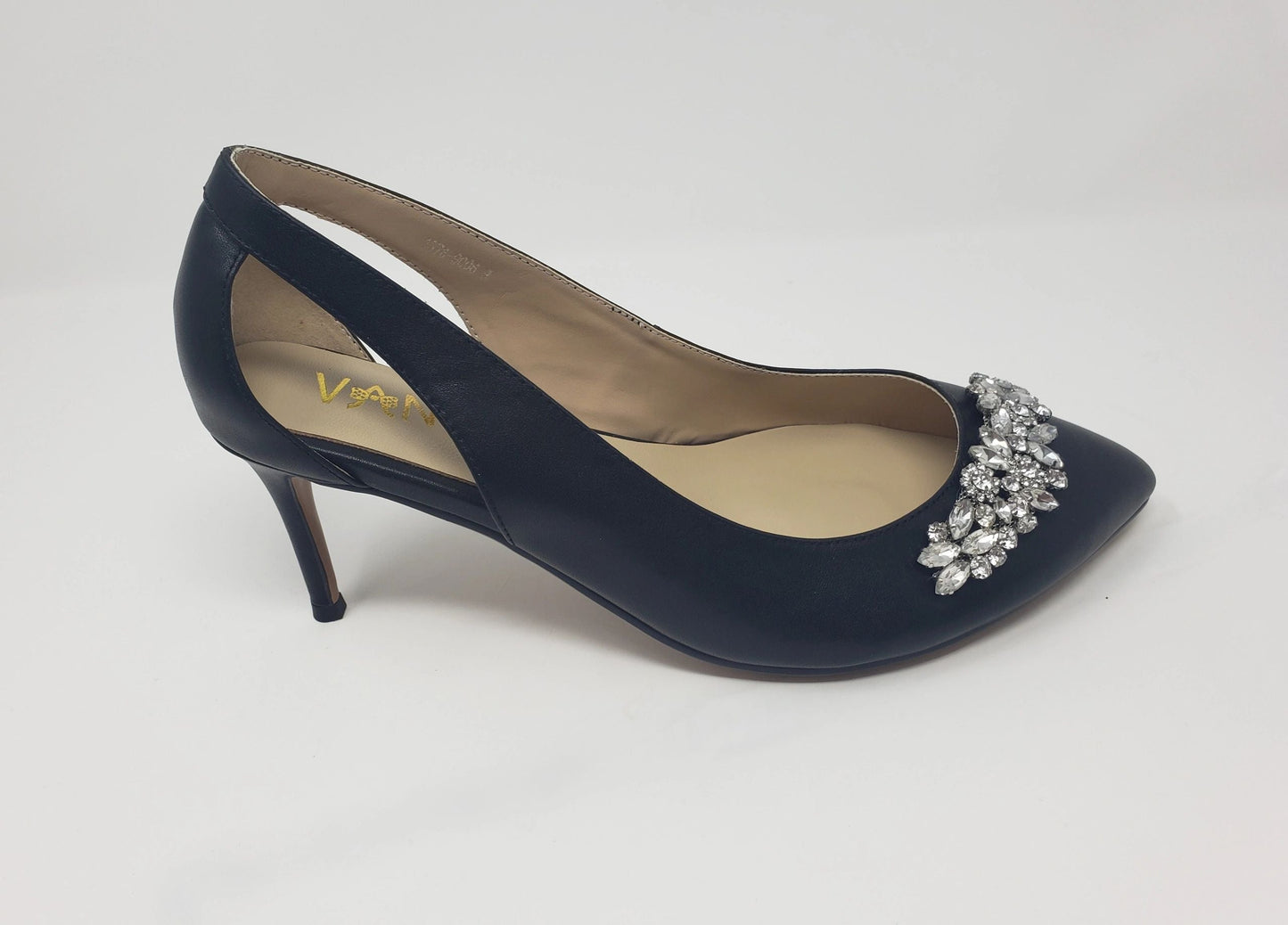 Bespoke Black Cut-Out Pumps - Extra Wide