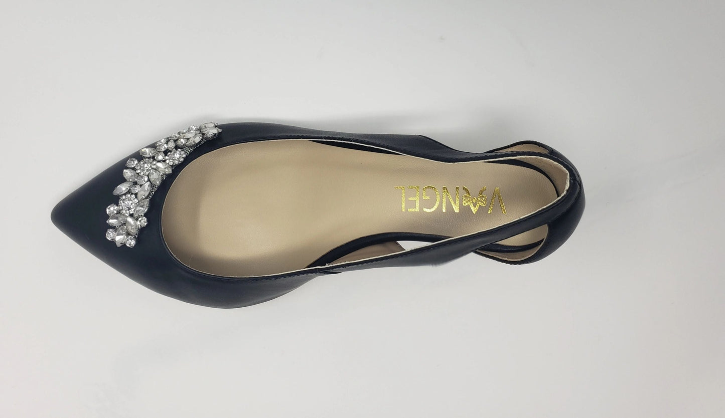 Bespoke Black Cut-Out Pumps - Extra Wide