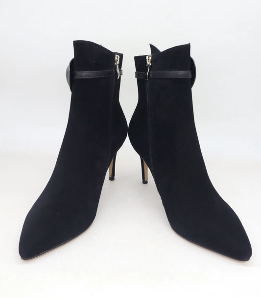 Vangel Bow Ankle Booties - Black