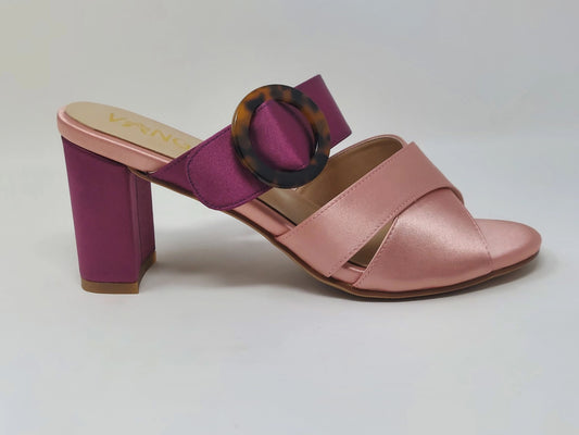 Nachi Strapped Mules - Pink
