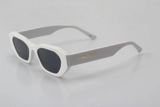 Irregular Small Frame Sunglasses-White