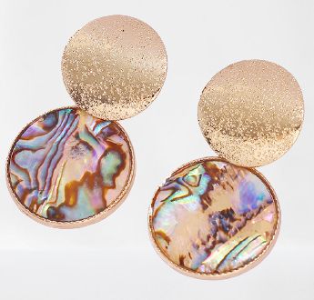 Gold Plated Round Earrings