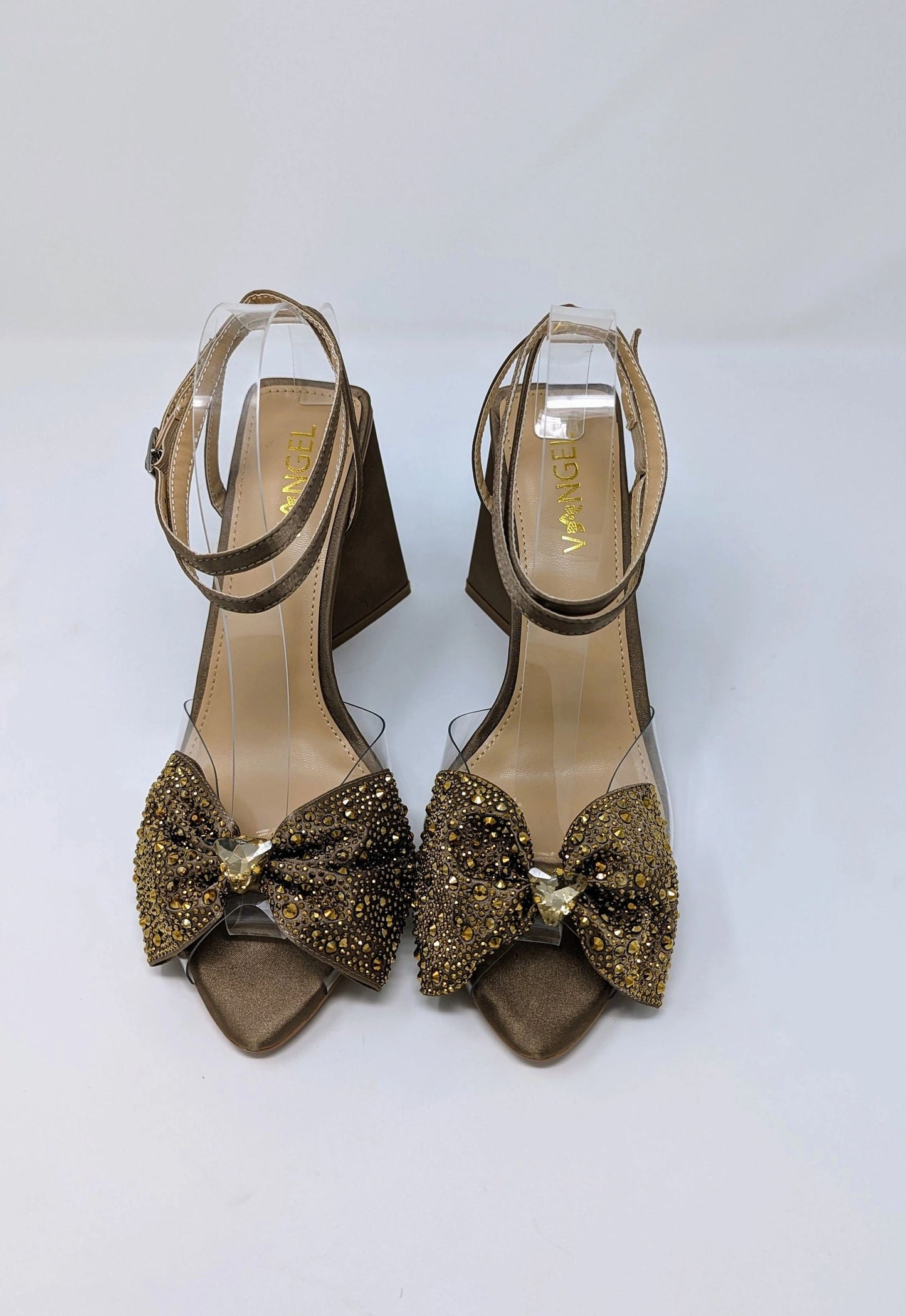 Anya Sparkly Bow Sandals - Brown