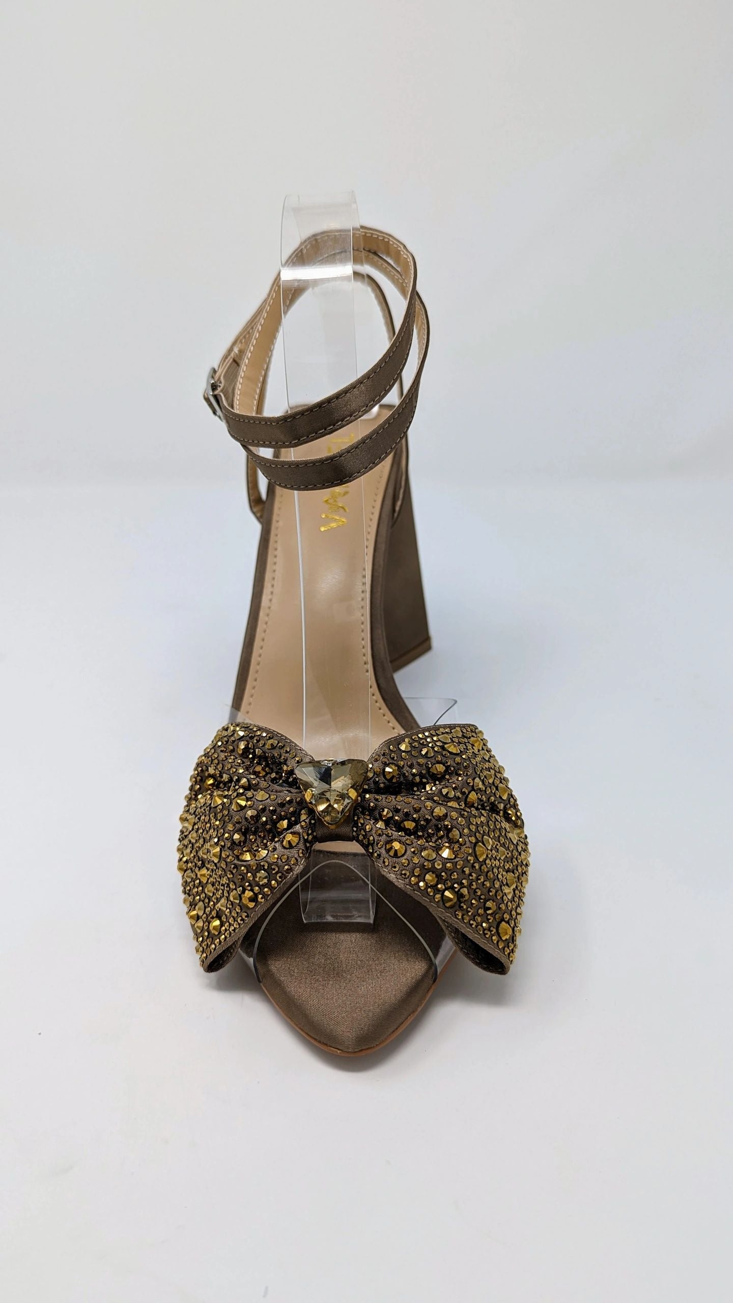 Anya Sparkly Bow Sandals - Brown