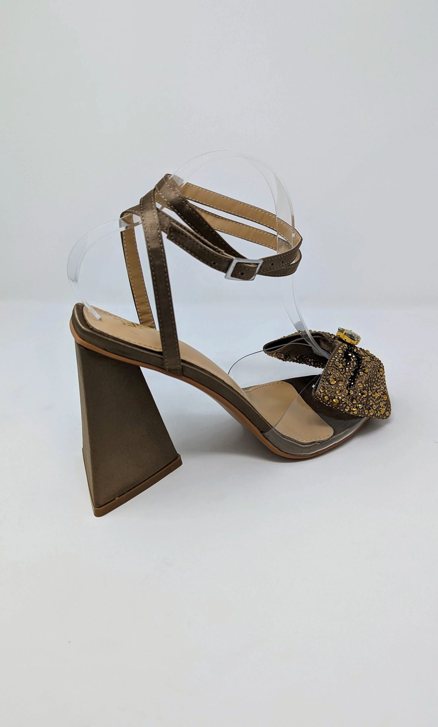 Anya Sparkly Bow Sandals - Brown