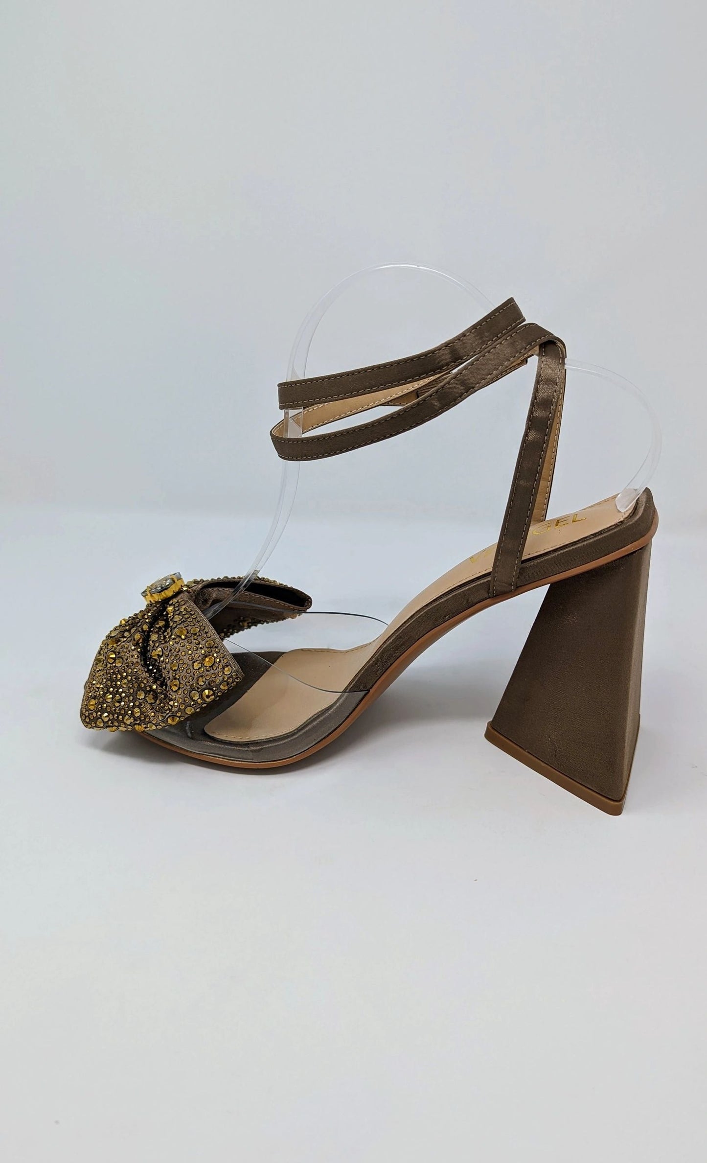 Anya Sparkly Bow Sandals - Brown