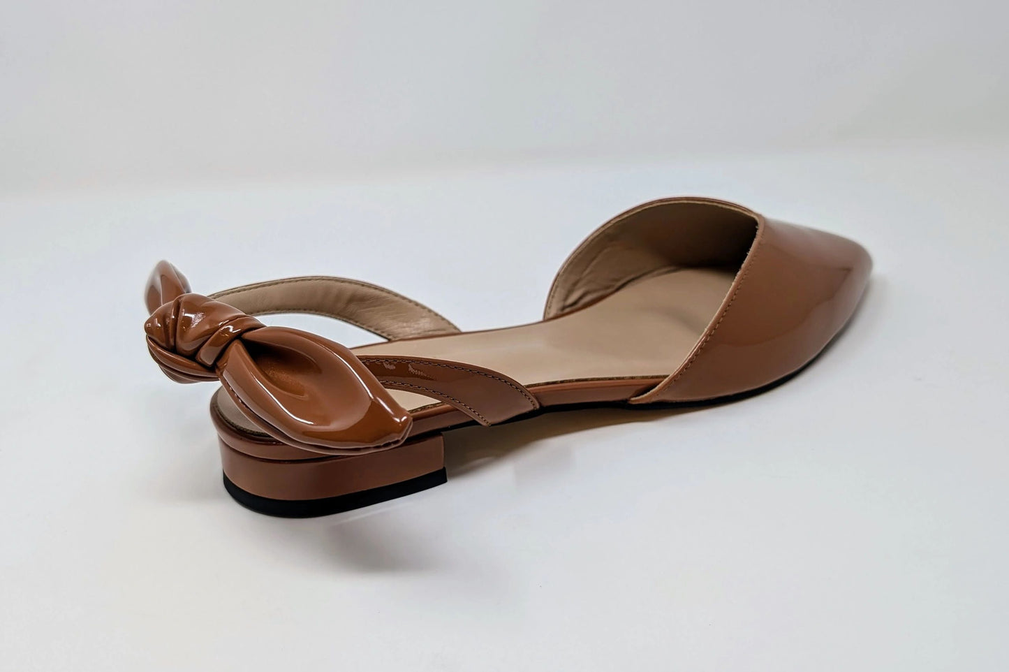 Ada Slingback Flat Pumps - Creamy Brown