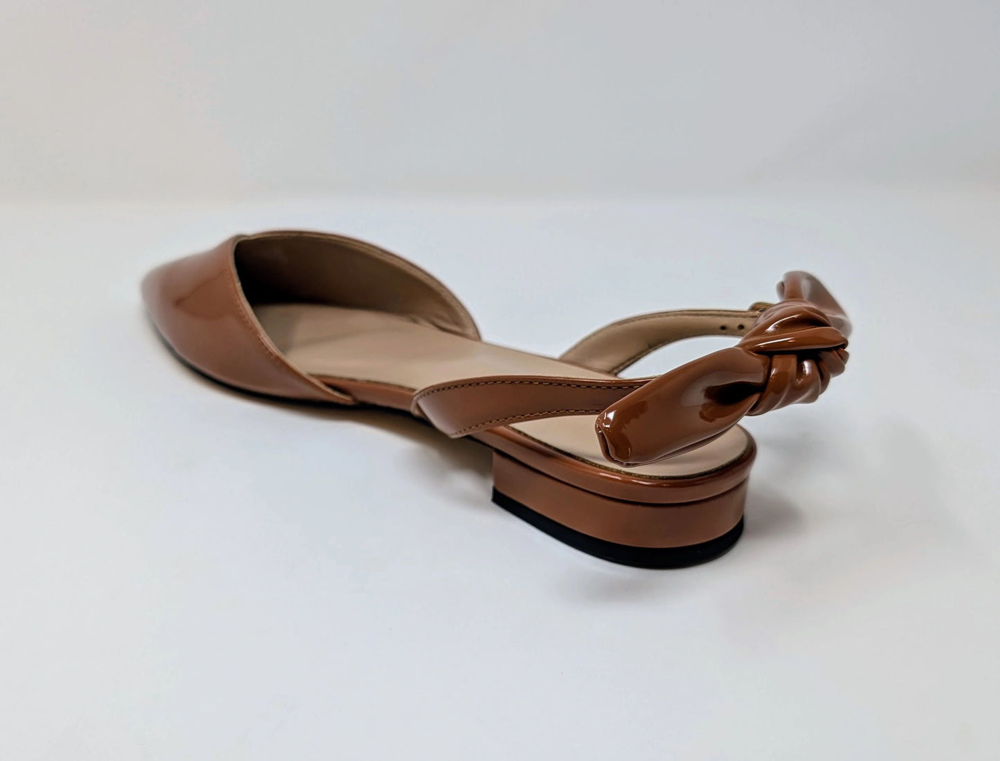 Ada Slingback Flat Pumps - Creamy Brown