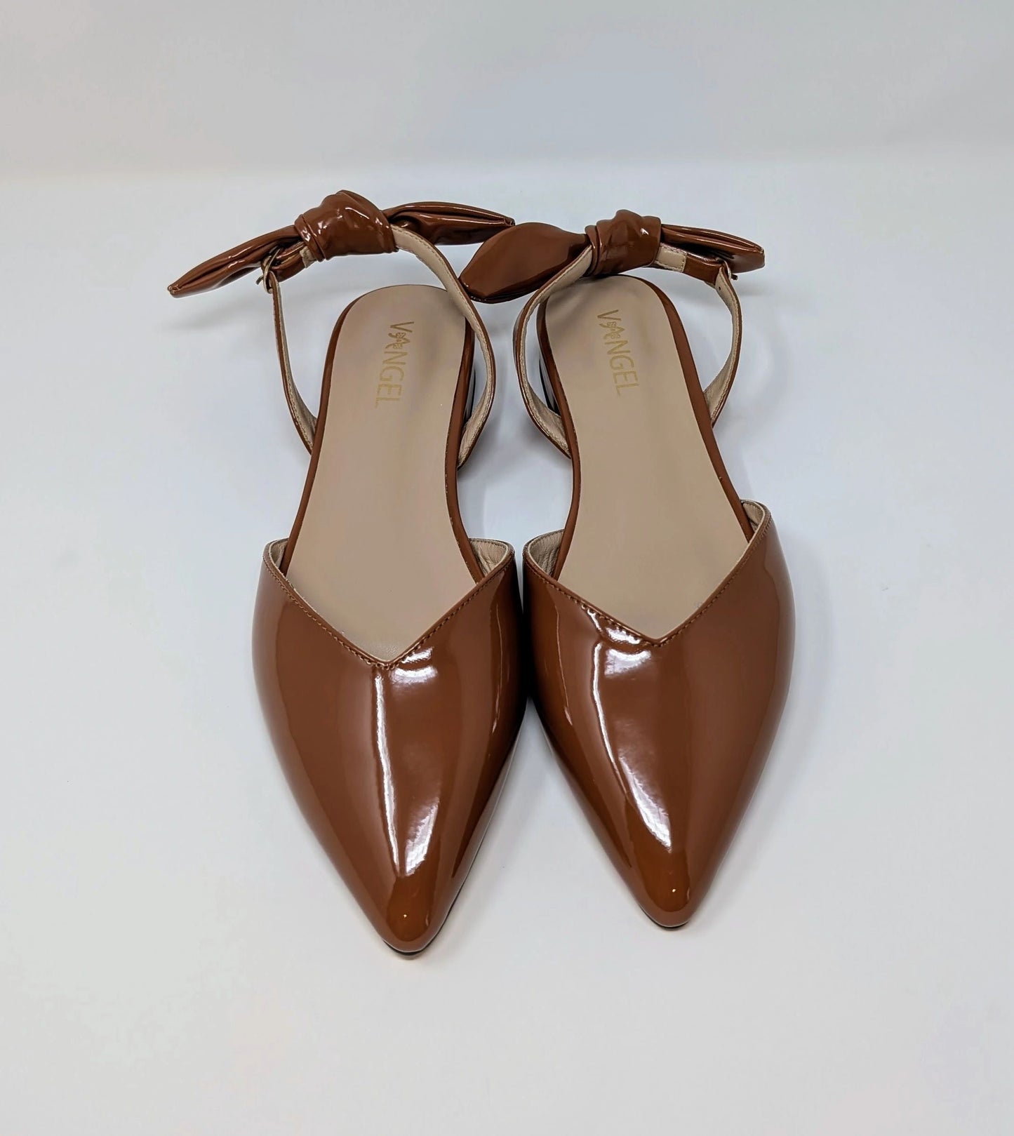 Ada Slingback Flat Pumps - Creamy Brown