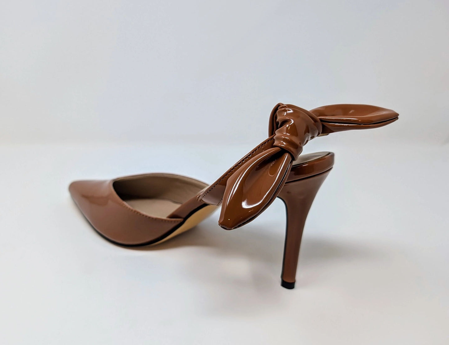 Ada Slingback High Heel Pumps - Creamy Brown
