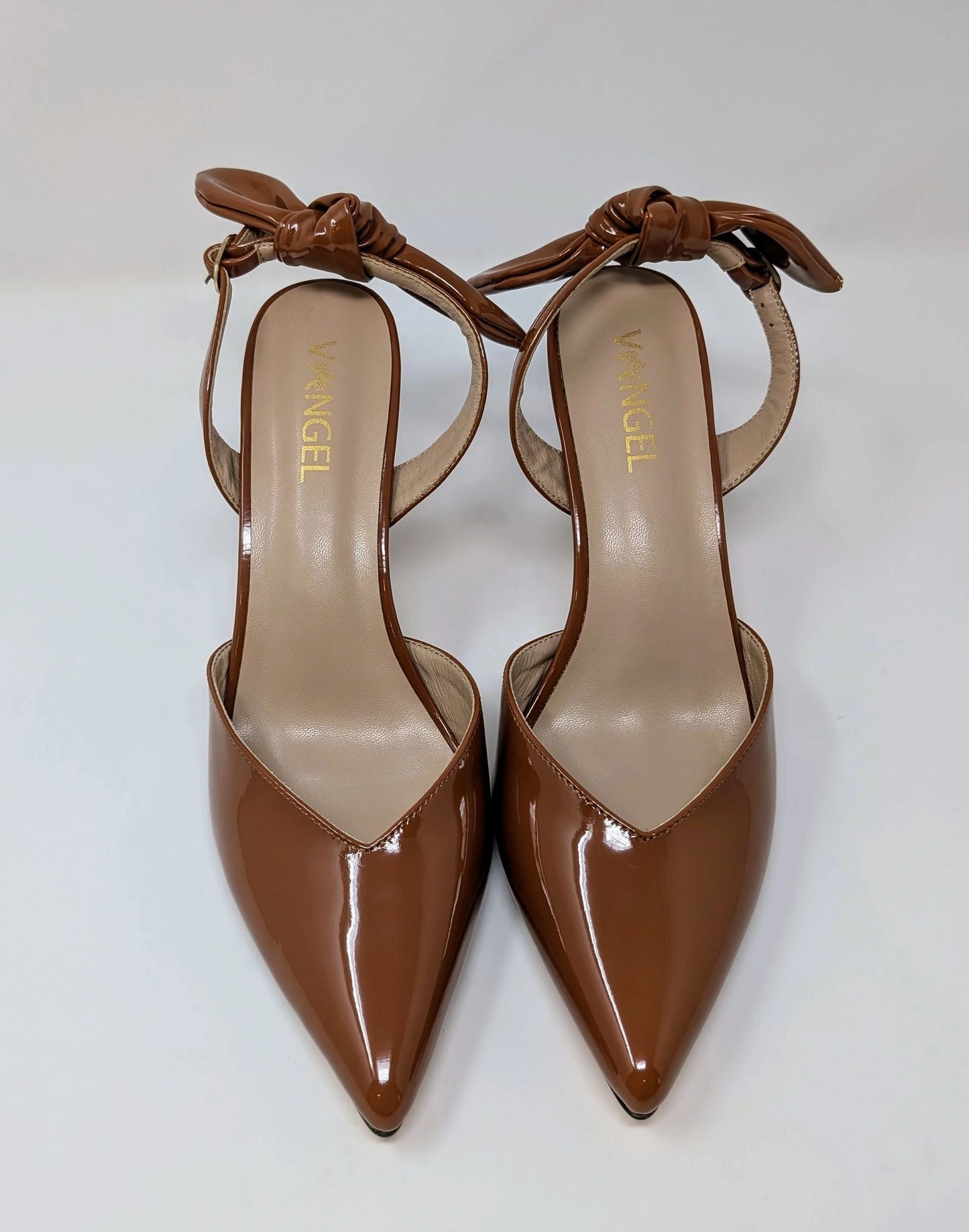 Ada Slingback High Heel Pumps - Creamy Brown