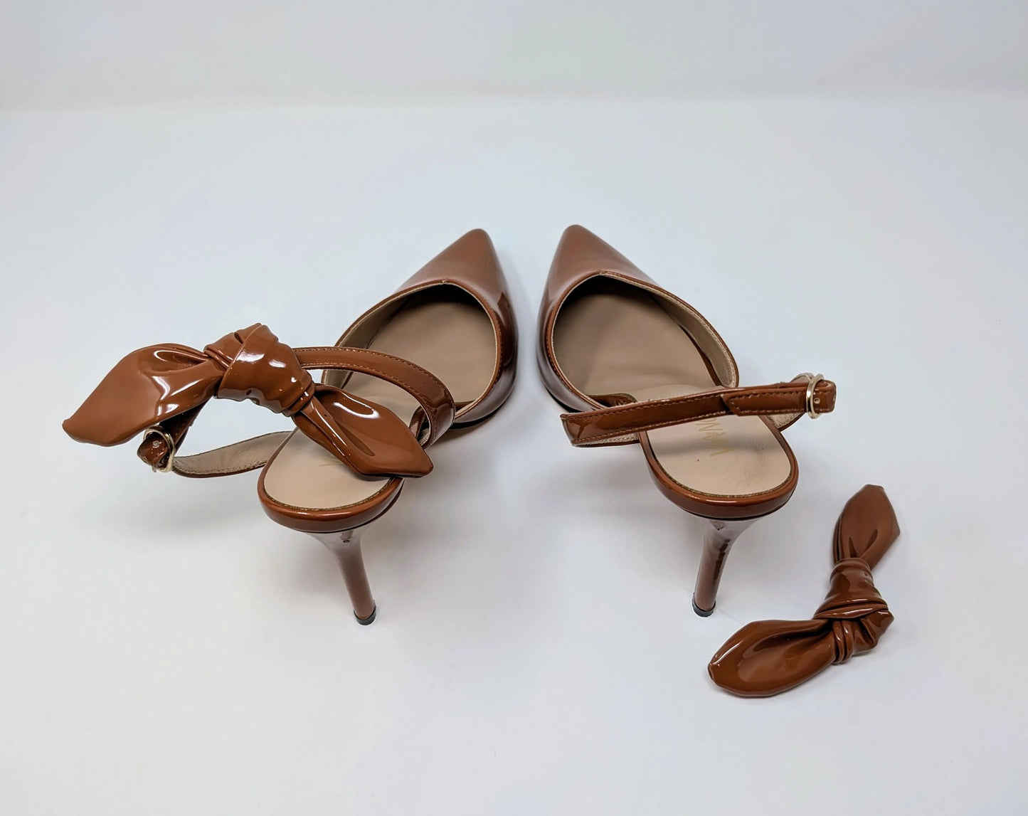 Ada Slingback High Heel Pumps - Creamy Brown