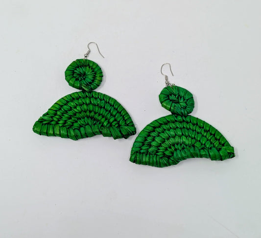 Rainbow Raffia Earrings