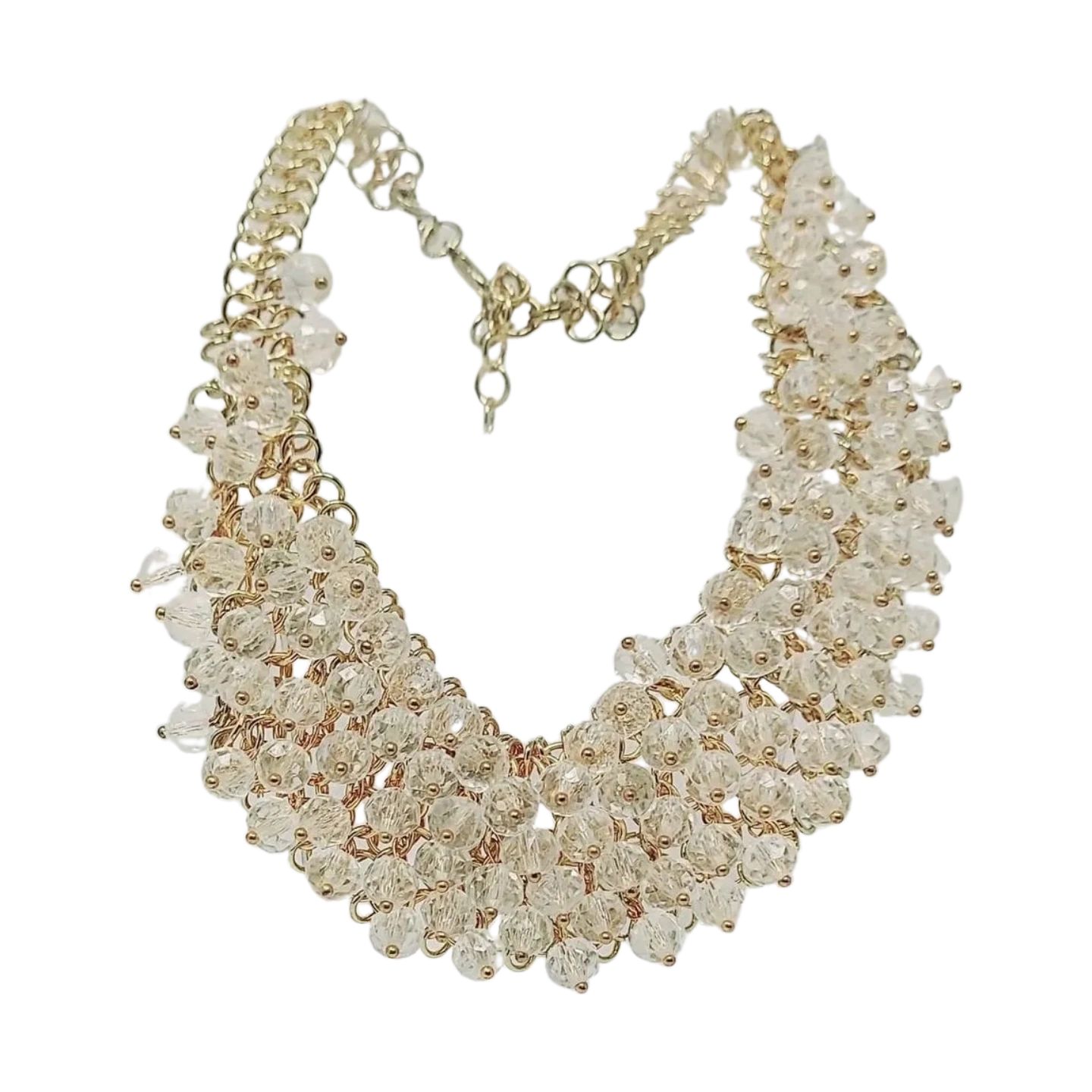 Handmade Beaded Necklace - Clear