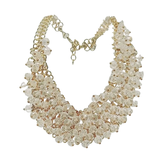 Handmade Beaded Necklace - Clear