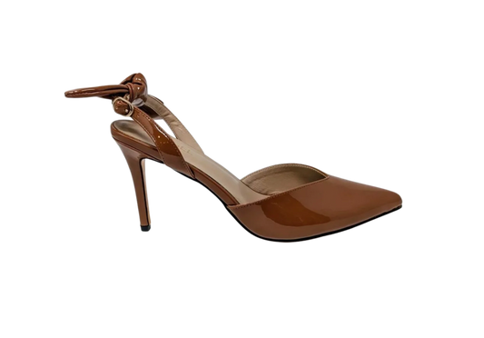 Ada Slingback High Heel Pumps - Creamy Brown