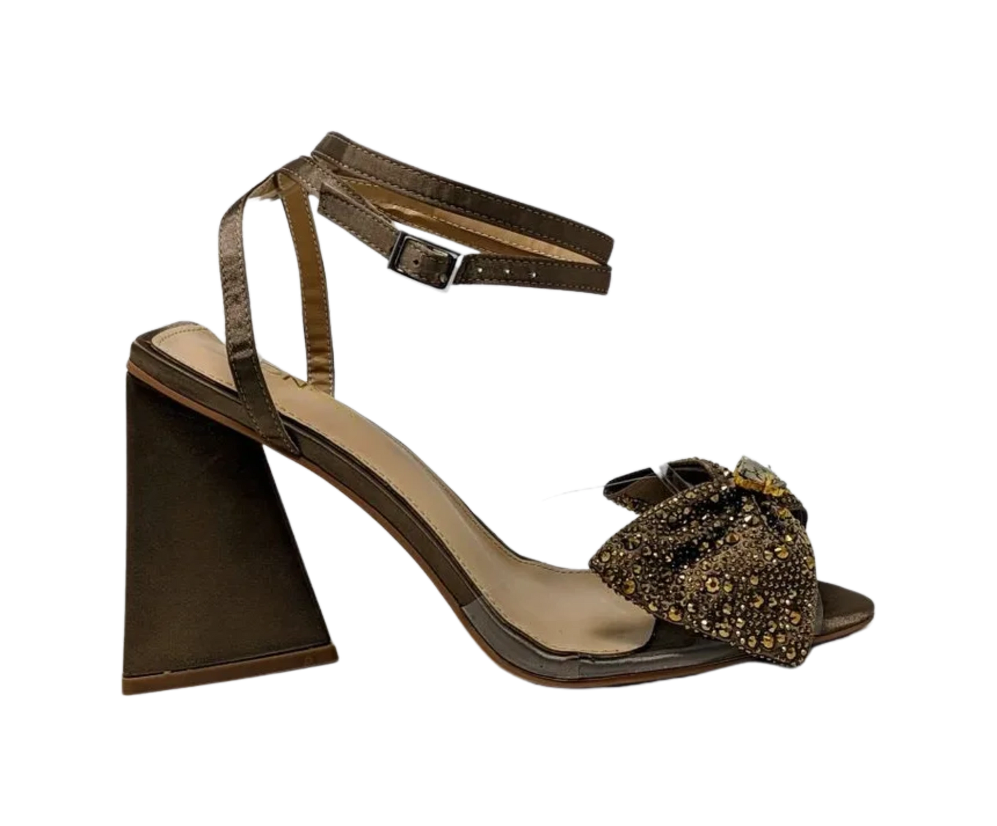 Anya Sparkly Bow Sandals - Brown